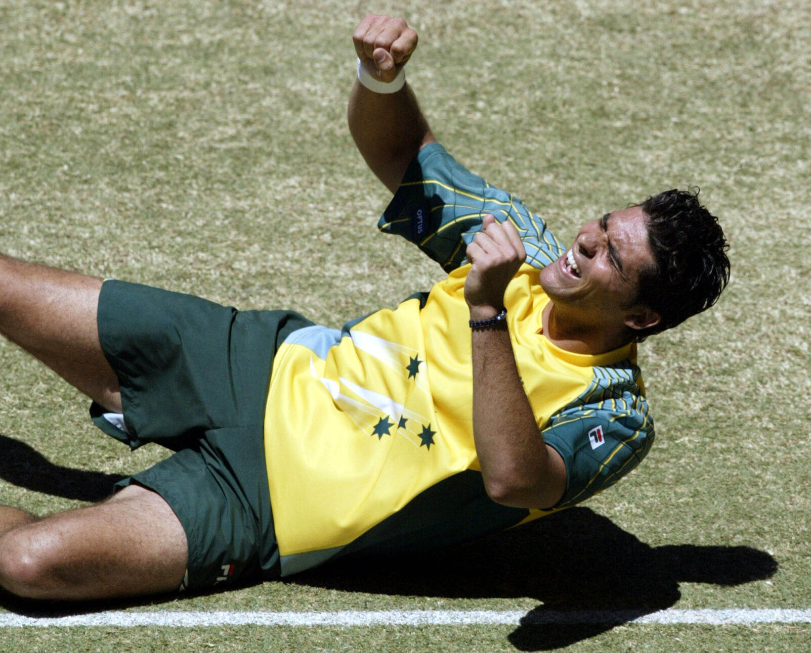 2003: Mark Philippoussis gives Australia its 28th Davis Cup title
